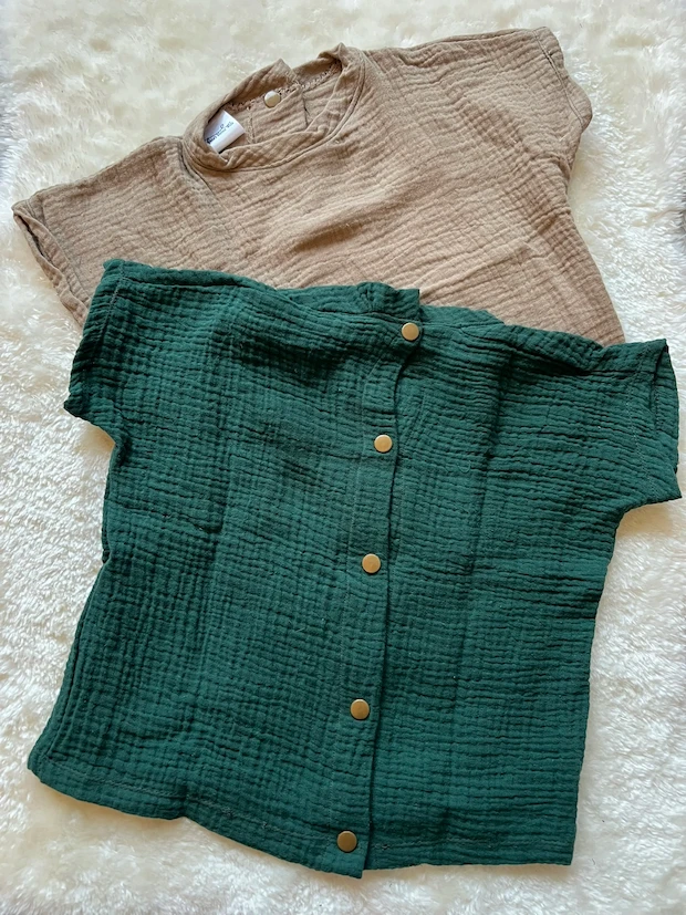 Luftige kurzarm Musselin T-Shirts für Babys