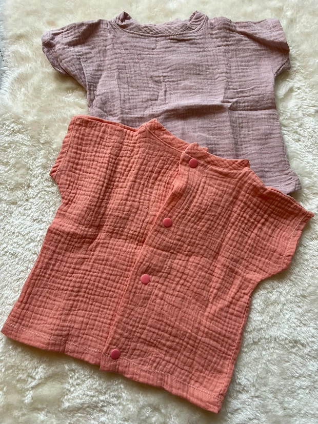 Weiche kurzarm Musselin T-Shirts für Babys